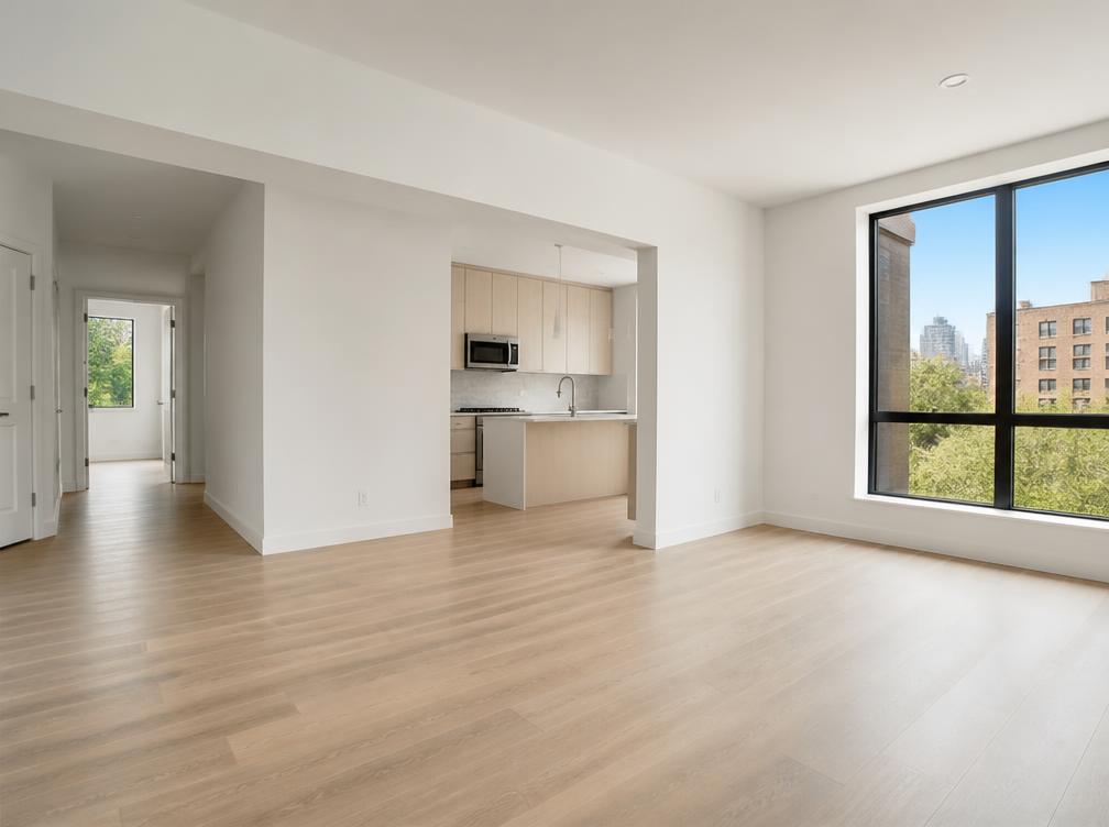 Freshly finished apartment interior after construction cleanup